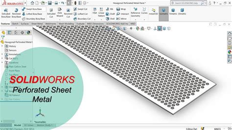 solidworks perforated sheet metal appearance|solidworks perforated sheet design.